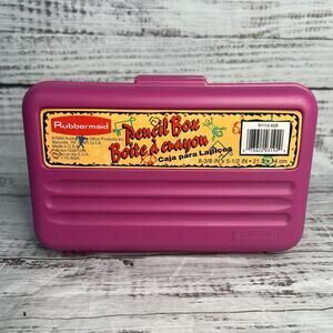 Vintage Rubbermaid Pencil Box Pencil Case Pink NOS Vintage Prop‎ 1994